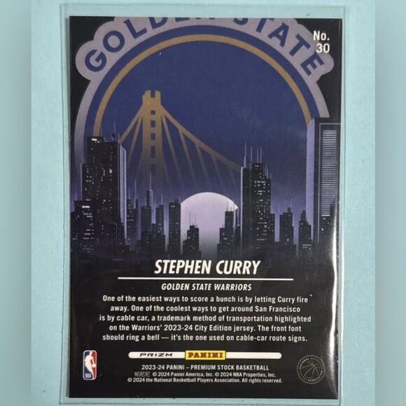 2023-24 Panini NBA Hoops Premium Stock - City Edition Disco #30 Stephen Curry - Picture 2 of 2